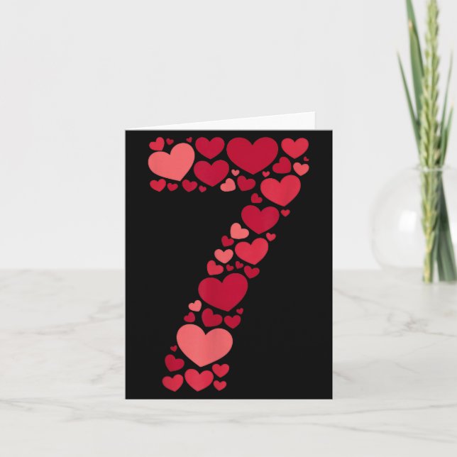 7 Romantic 67 Heart Pattern Valentine Love Trend 6 Karte (Vorderseite)