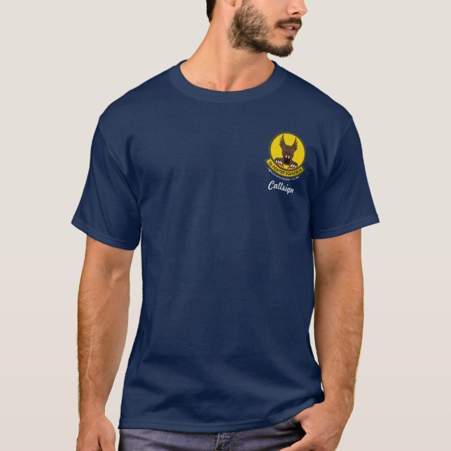 7. Rumpfstations-Raubvögel (dunkles Shirt) T-Shirt (Vorderseite)