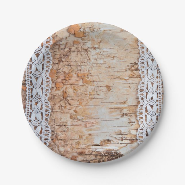 7" Rundpapier Tafelholzspinnschneiden E Pappteller (Vorderseite)