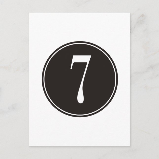 7 Schwarzer Kreis Postkarte (Vorderseite)