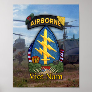 7. Spezialeinheiten grüne Berberets "Vietnam War P Poster