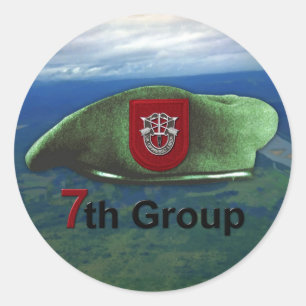 7. Spezialeinheiten Gruppe Grüne Berets SFGA Vets Runder Aufkleber