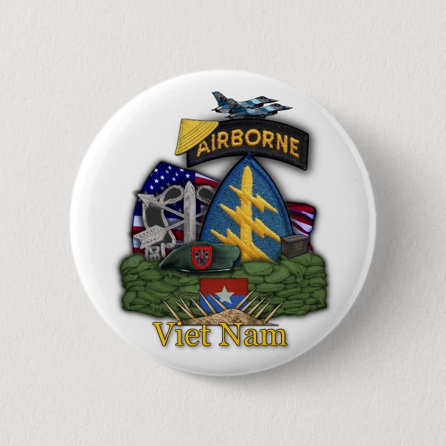 7. Spezialkräfte Grüne Berets Veteranen Button (Vorderseite)