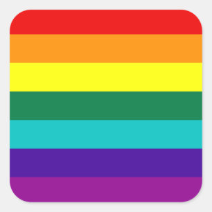 7 Streifen Rainbow Gay Pride Flag Aufkleber