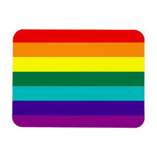 7 Streifen Rainbow Gay Pride Flag Premium Magnet