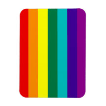 7 Streifen Rainbow Gay Pride Premium Magnet