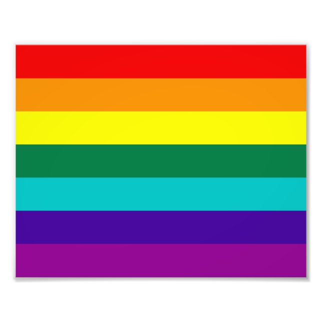 7 Streifen Regenbogen-Preis Fotodruck (Vorne)