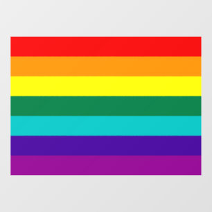 7 Streifen Regenbogen-Stolz Fensteraufkleber