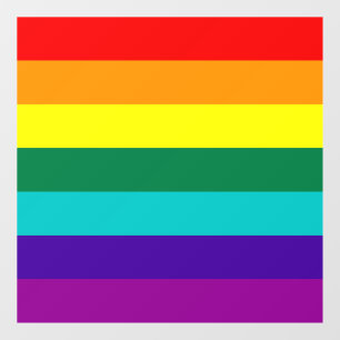 7 Streifen Regenbogen-Stolz Fensteraufkleber