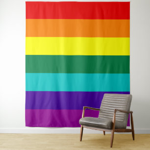 7 Streifen Regenbogenfahne Wandteppich