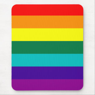 7-Streifen-Regenbogenfarbenflagge Mousepad