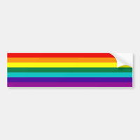 7 Stripes Rainbow Gay Pride Flag Bumper Sticker