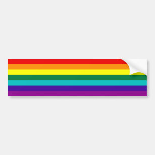 7 Stripes Rainbow Gay Pride Flag Bumper Sticker Autoaufkleber