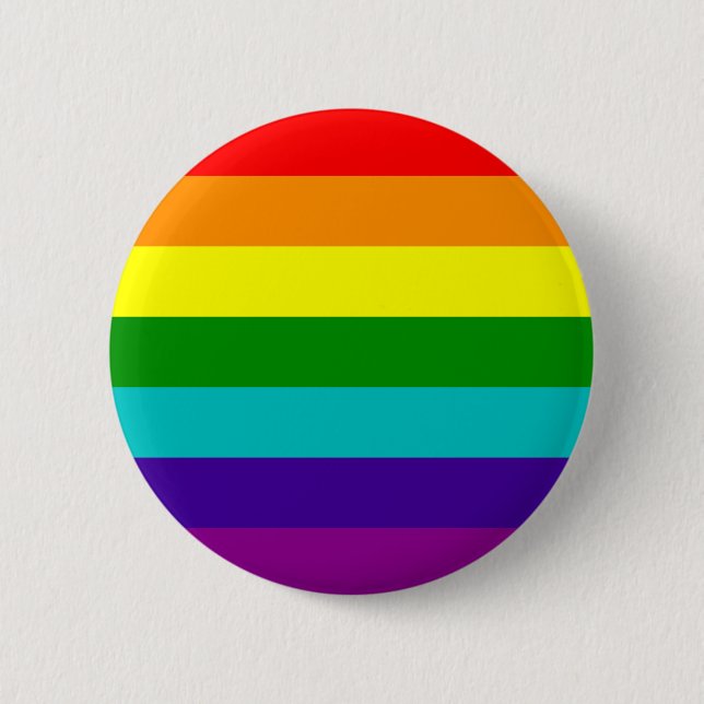 7 Stripes Rainbow Gay Pride Flag Button (Vorderseite)