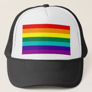 7 Stripes Rainbow Gay Pride Flag Hat Truckerkappe