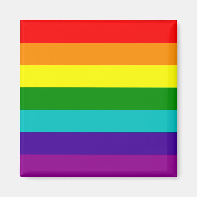 7 Stripes Rainbow Gay Pride Flag Magnet (Vorne)