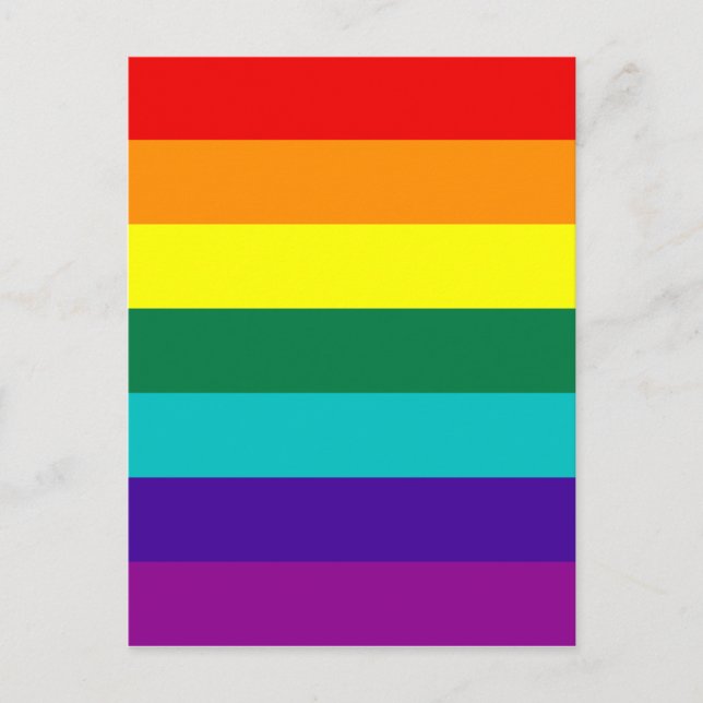 7 Stripes Rainbow Gay Pride Flag Postkarte (Vorderseite)
