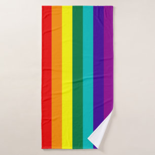 7 Stripes Rainbow Pride Flag Badehandtuch