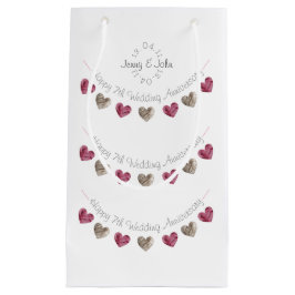 7. Wolle Herz Hochzeit Jubiläum kleine Geschenktas Geschenktüte