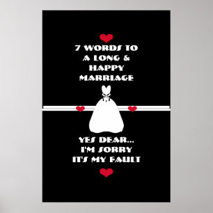 7 Words To A Long And Happy Marriage - Poster