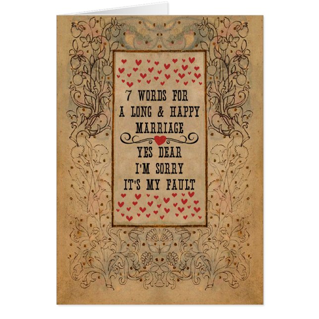 7 Worte für eine lange und glückliche Ehe (Vorne)