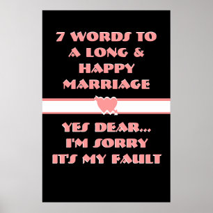 7 Worte für eine lange und glückliche Ehe - Poster