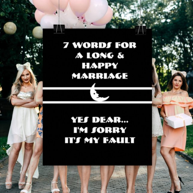 7 Worte Für Eine Lange Und Glückliche Ehe - Poster (Von Creator hochgeladen)