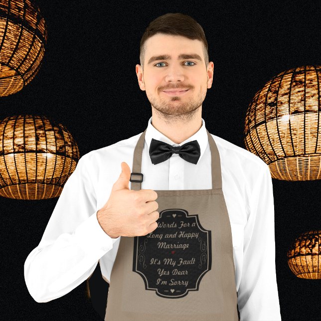 7 Worte für eine lange und glückliche Ehe Schürze (Von Creator hochgeladen)