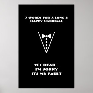 7 Wörter für eine lange und glückliche Ehe - Poste Poster