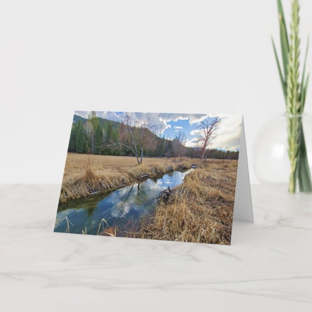 7"x5" Faltkarte | Creek Reflection 12 Karte (Vorderseite)