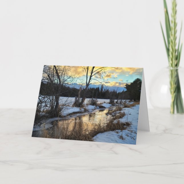 7"x5" Faltkarte | Creek Reflection 17 sg Karte (Vorderseite)