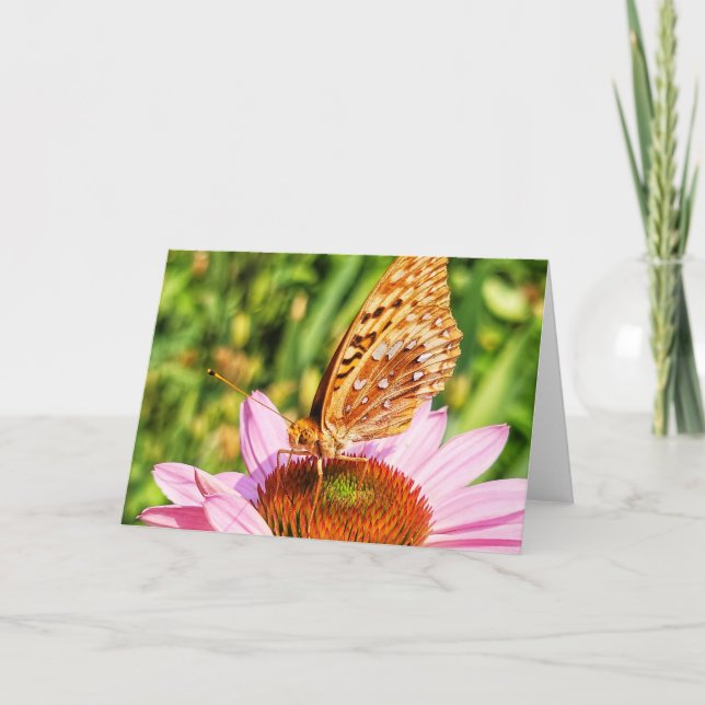 7"x5" Faltkarte | | Schmetterling Gefragt schön Karte (Vorderseite)