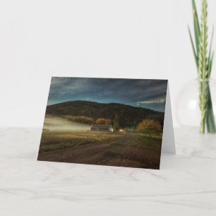 7"x5" Faltkarte   Stall in der Nacht Karte