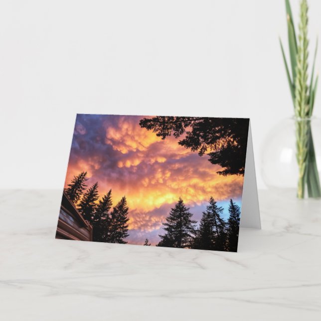7"x5" Faltkarte | Trailer Sunset Karte (Vorderseite)