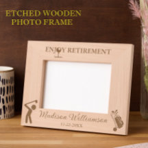 7"x5" Foto Golf Theme Genießen Ruhestandsdatum