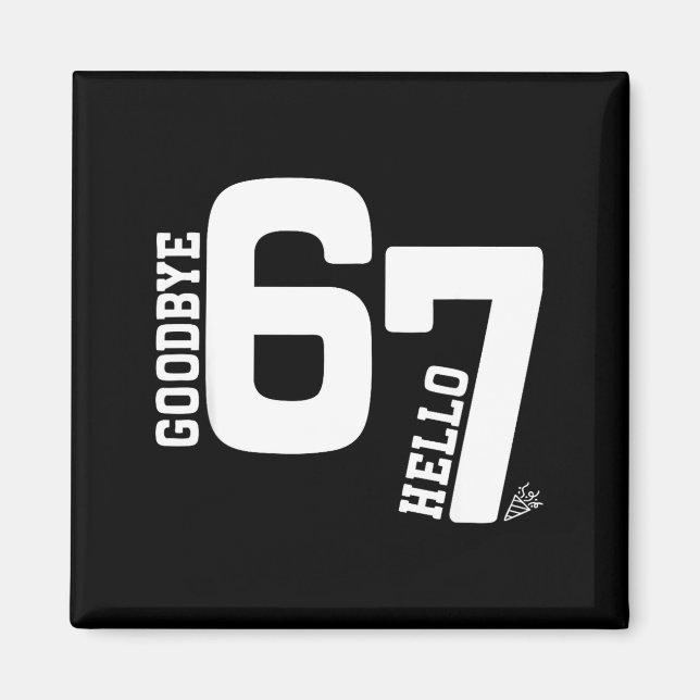 7 Year Old Birthday Goodbye 6 Hello 7 67 Meme Six  Magnet (Vorne)