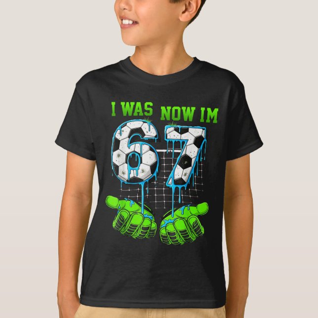 7 Year Old Birthday Shirt Was 6 Now I'm 7 67 Funny (Vorderseite)