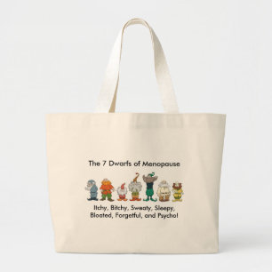 7 Zwerge Menopausen-Tasche Jumbo Stoffbeutel