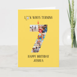 7e anniversaire Carte photo
