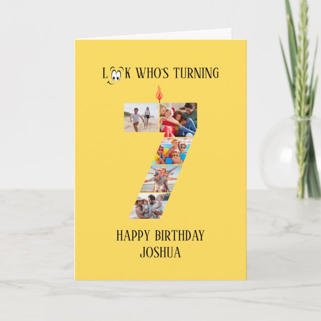 7e anniversaire Carte photo (Devant)