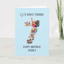 7e anniversaire Carte photo