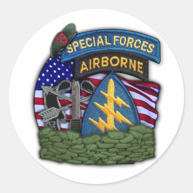 7e Stickers Sfg Berets verts des forces spéciales (Devant)