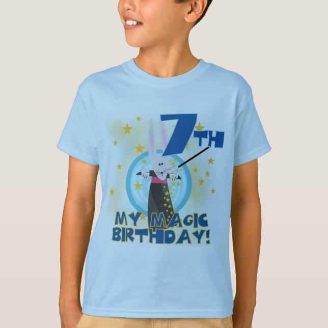 7èmes T-shirts et cadeaux d'anniversaire de magie (Devant)
