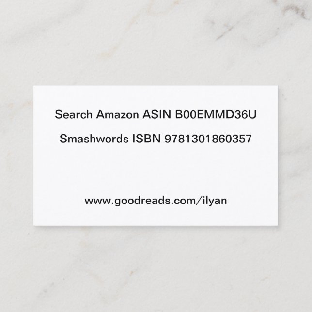 7fache unzerstörbare Visitenkarten Visitenkarte (Rückseite)