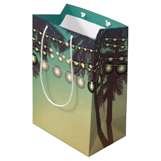 7lx4.5wx10h Mittlere Geschenktüte Bag Beach Sunset (Rückseite Schrägansicht)