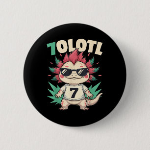 7olotl Sevenolotl – Lustiger Axolotl Halloween-Num Button