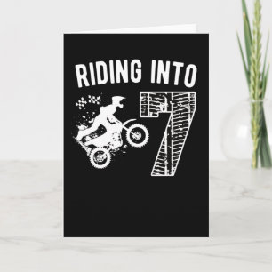 7th Birthday Gift Dirt Bike 7 Years Old Motocross Karte