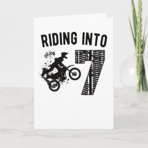 7th Birthday Gift Dirt Bike 7 Years Old Motocross Karte