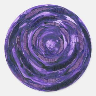 7th-Crown Chakra heilende Kunst #2 Runder Aufkleber