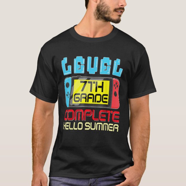 7th Grade Level Complete Last Day Of School Gradua T-Shirt (Vorderseite)